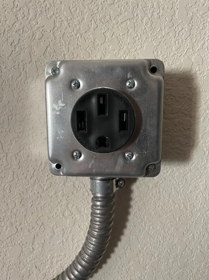 NEMA 14-50 outlet installed for Smart Home Electrical in Great Bend